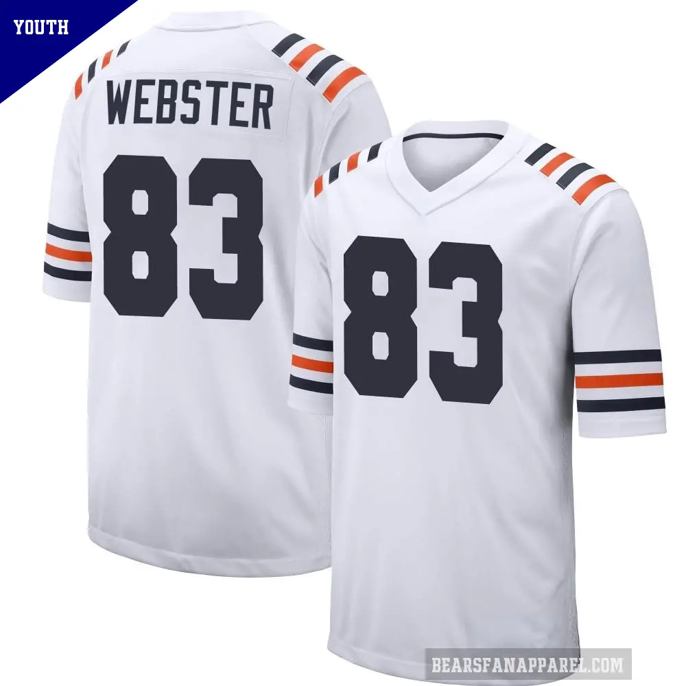 Youth Chicago Bears ＃83 Nsimba Webster White Game Alternate Classic Jersey