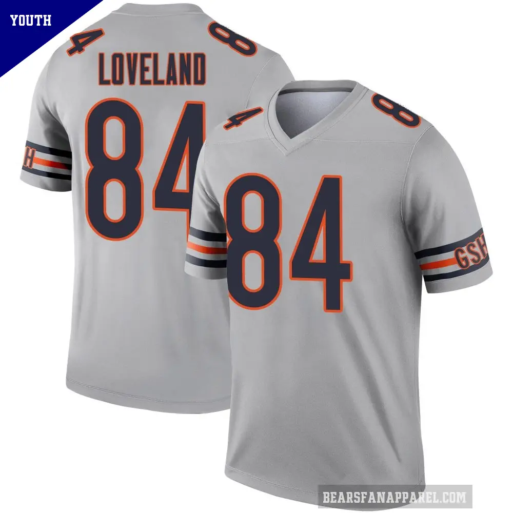 Youth Chicago Bears ＃84 Colston Loveland Legend Inverted Silver Jersey