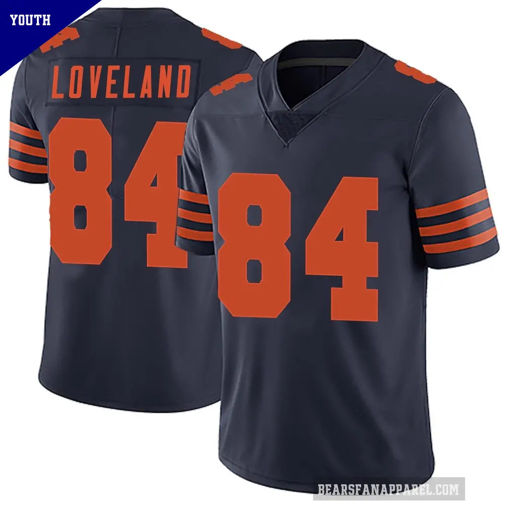 Youth Chicago Bears ＃84 Colston Loveland Navy Blue Limited Alternate Vapor Untouchable Jersey
