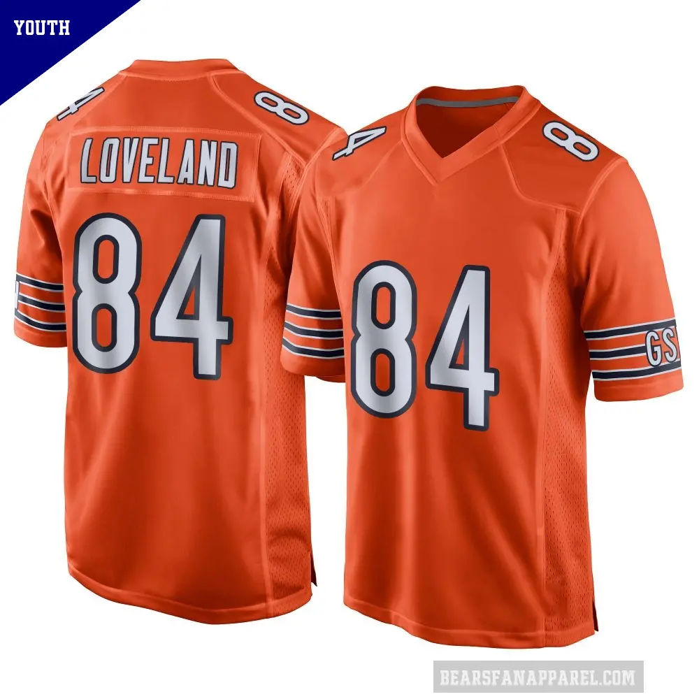 Youth Chicago Bears ＃84 Colston Loveland Orange Game Alternate Jersey