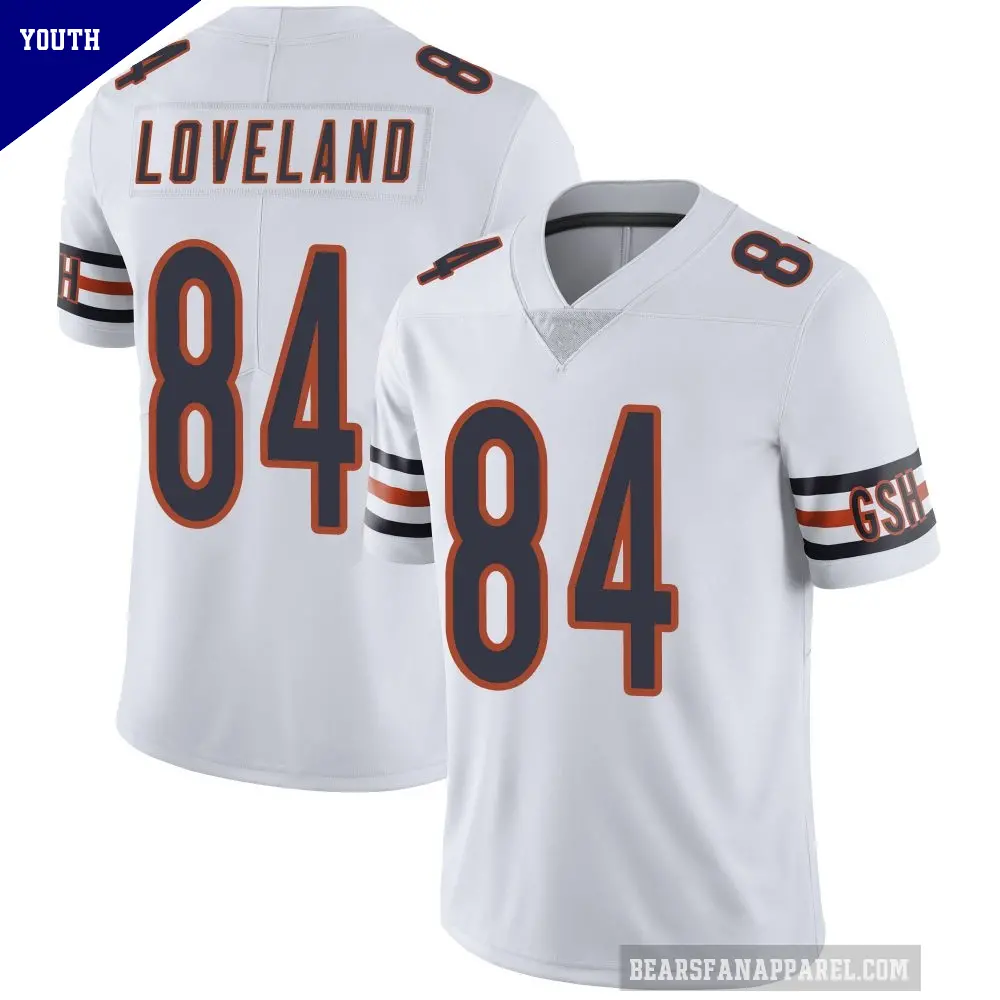Youth Chicago Bears ＃84 Colston Loveland White Limited Vapor Untouchable Jersey
