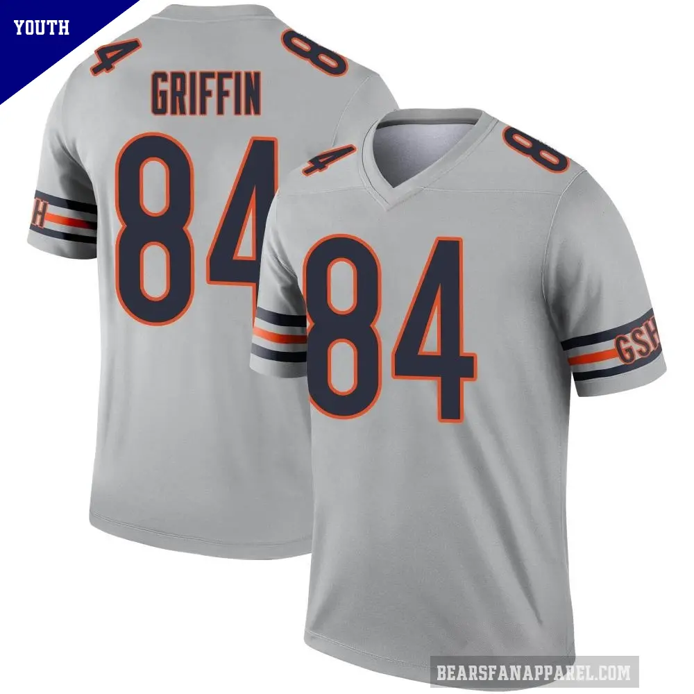 Youth Chicago Bears ＃84 Ryan Griffin Legend Inverted Silver Jersey