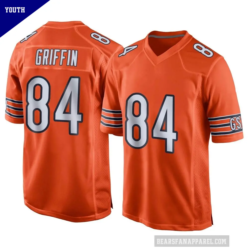 Youth Chicago Bears ＃84 Ryan Griffin Orange Game Alternate Jersey