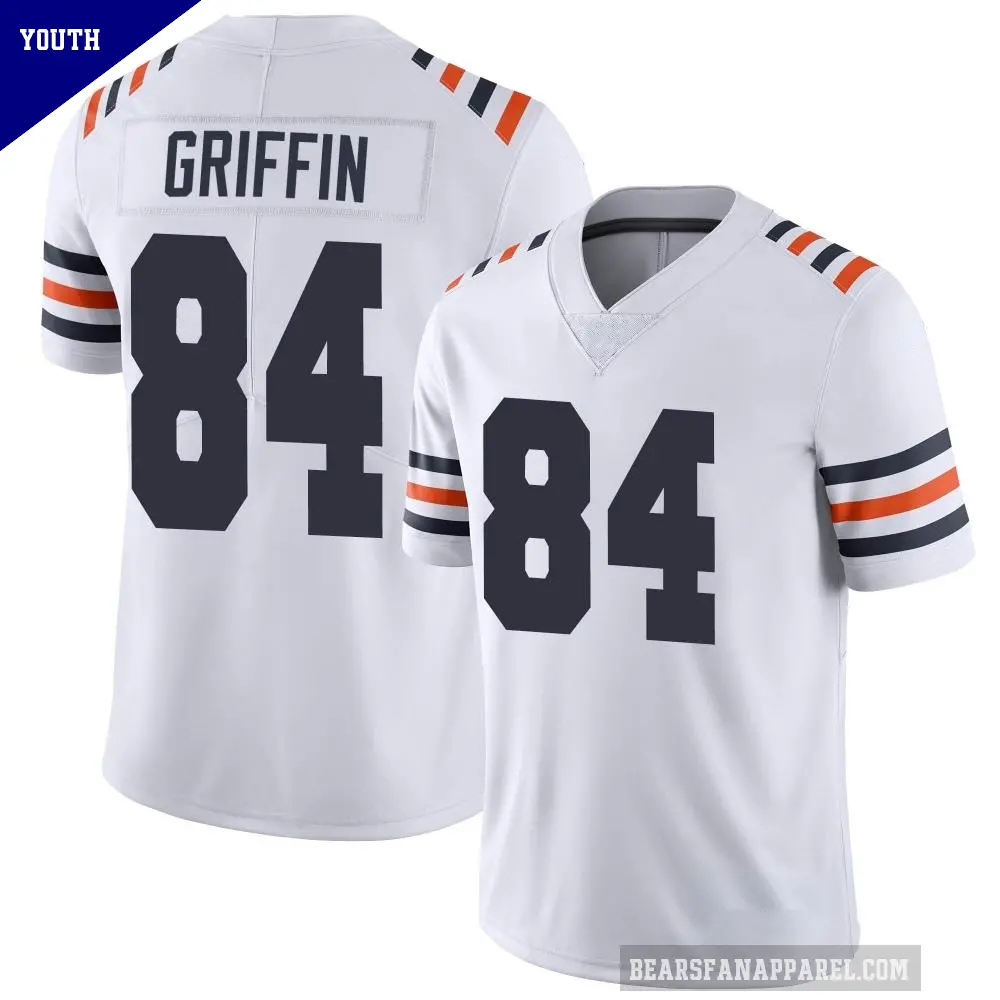 Youth Chicago Bears ＃84 Ryan Griffin White Limited Alternate Classic Vapor Jersey