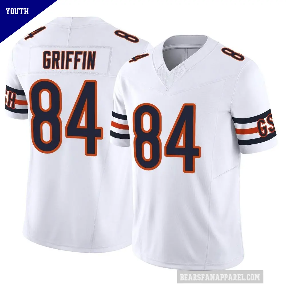 Youth Chicago Bears ＃84 Ryan Griffin White Limited Vapor F.U.S.E. Jersey