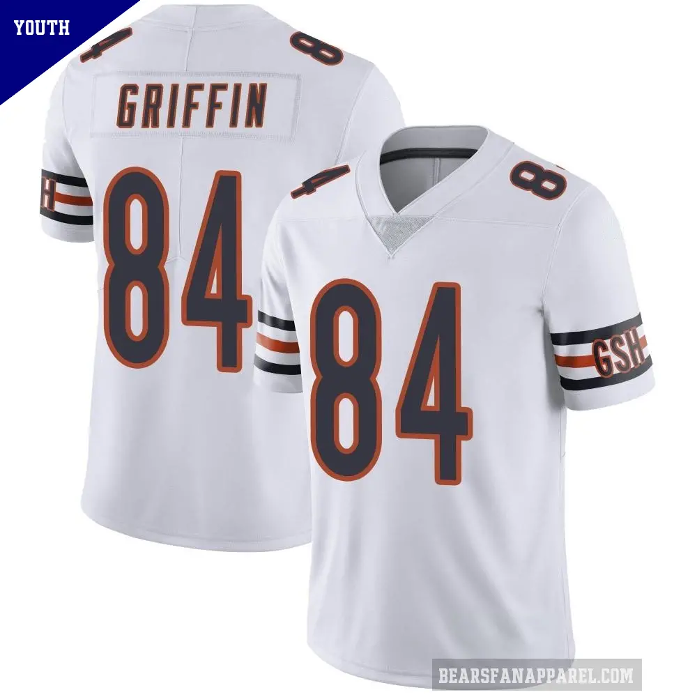 Youth Chicago Bears ＃84 Ryan Griffin White Limited Vapor Untouchable Jersey
