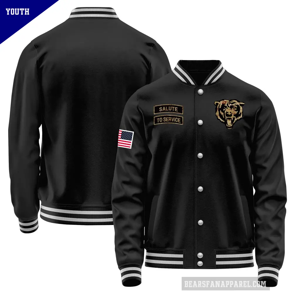 Youth Chicago Bears Black Salute to Service Sideline Performance Jacket