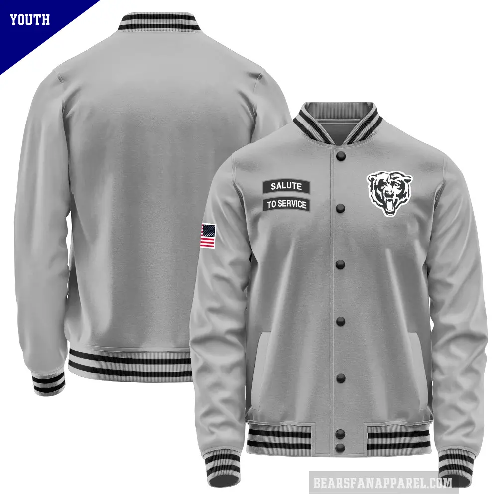 Youth Chicago Bears Gray Salute to Service Performance Jacket